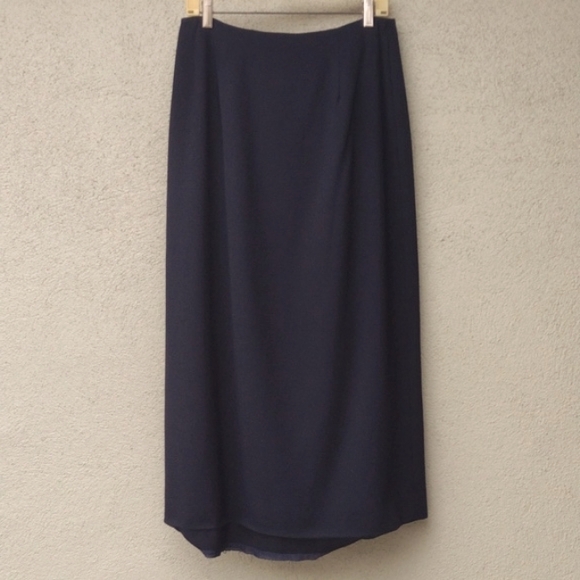 Flawed Jones New York Black Wool Maxi Skirt 12 - Picture 2 of 10